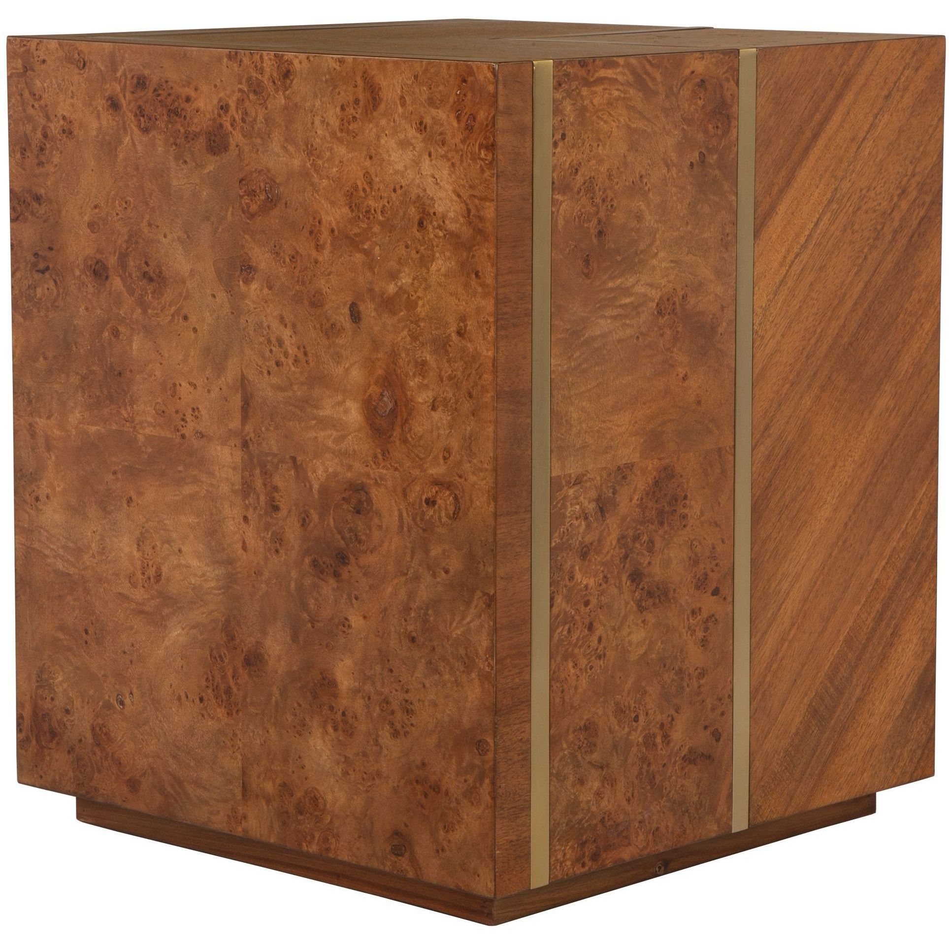 Seven Wonders 24 X 20 inch Maple Burl and Acacia and Alder Wood Side Table