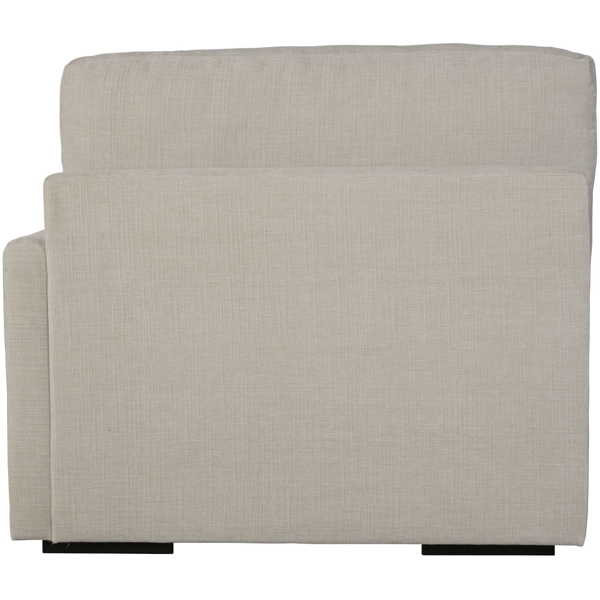Refuge Light Sand Polyester Sofa, Right Arm Facing