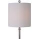 Elody 32 inch 150 watt Blue Gray Glaze with Crystal and Polished Nickel Buffet Lamp Portable Light
