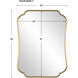 Athena 32 X 24 inch Brushed Brass Mirror