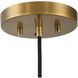 Geodesic 1 Light 8 inch Matte Antique Brass Mini Pendant Ceiling Light