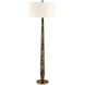 Tyree 66 inch 150.00 watt Brown Marble and Brass Floor Lamp Portable Light