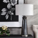 Arlan 31 inch 150 watt Glossy Dark Charcoal Glaze and Brushed Nickel Table Lamp Portable Light