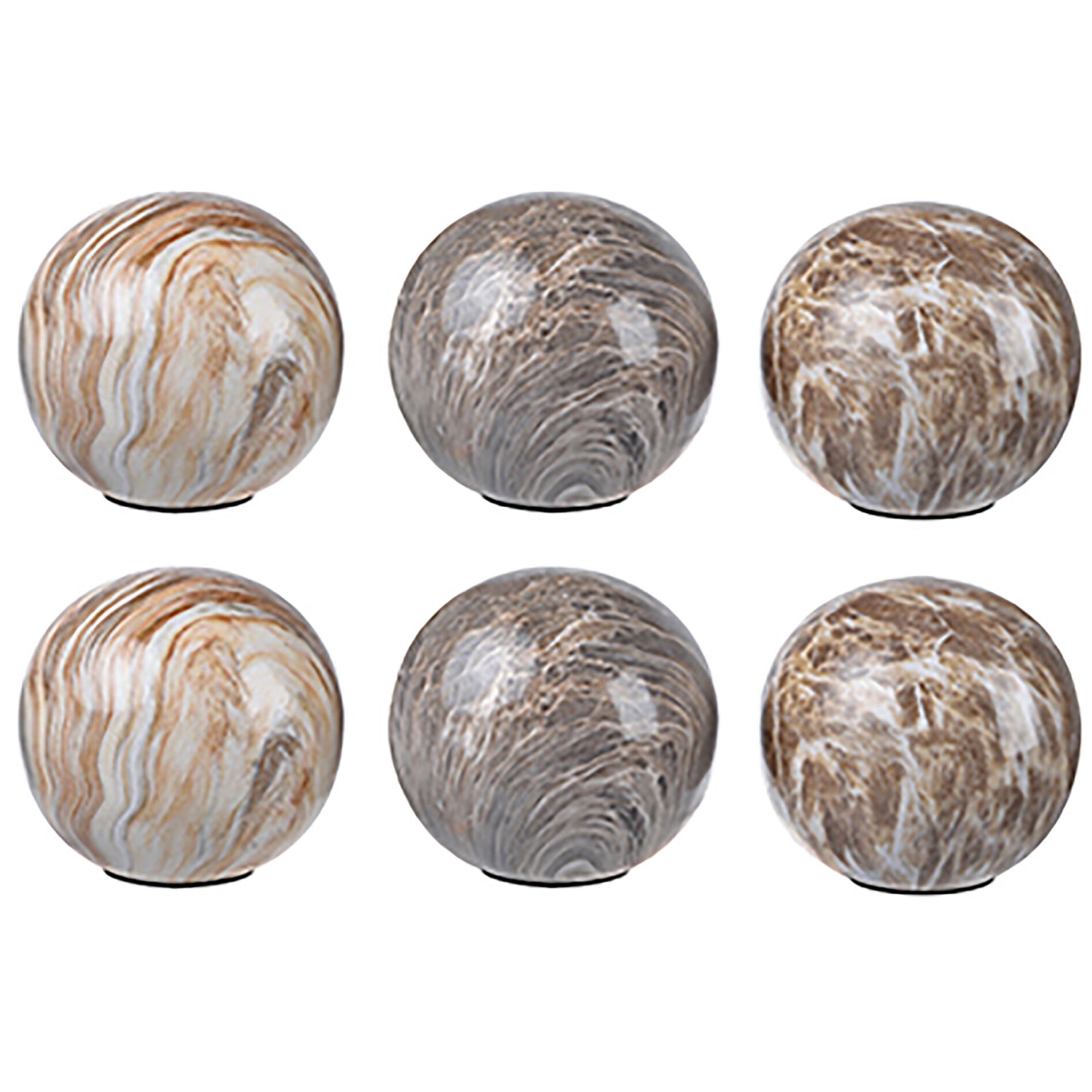 Marbleized Brown Decorative Accent