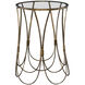Kalindra 22 X 16 inch Antique Gold and Clear Glass Accent Table