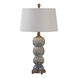 Amelia 28 inch 100 watt Blue Gray Table Lamp Portable Light 