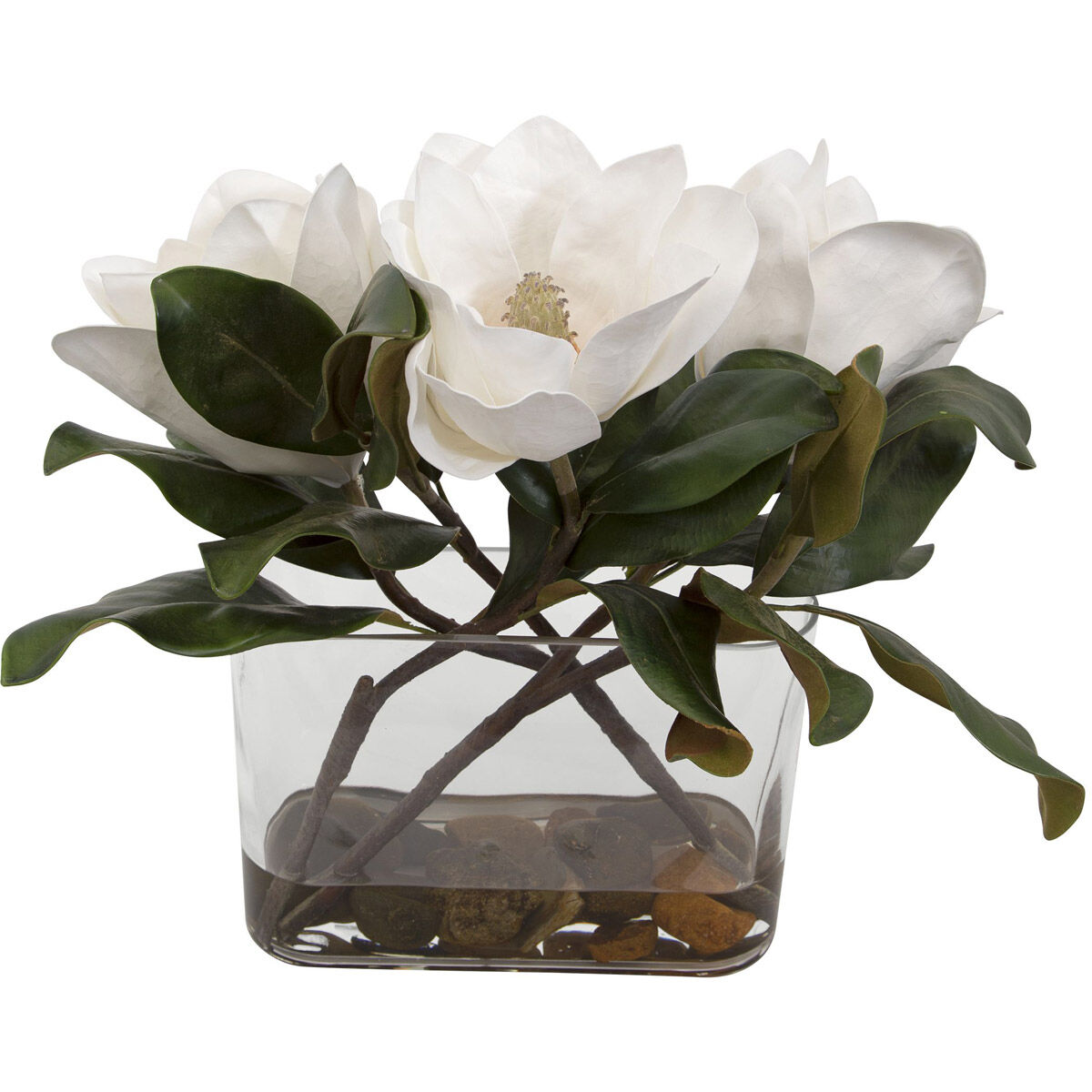 Middleton White Magnolia Blooms Flower Centerpiece