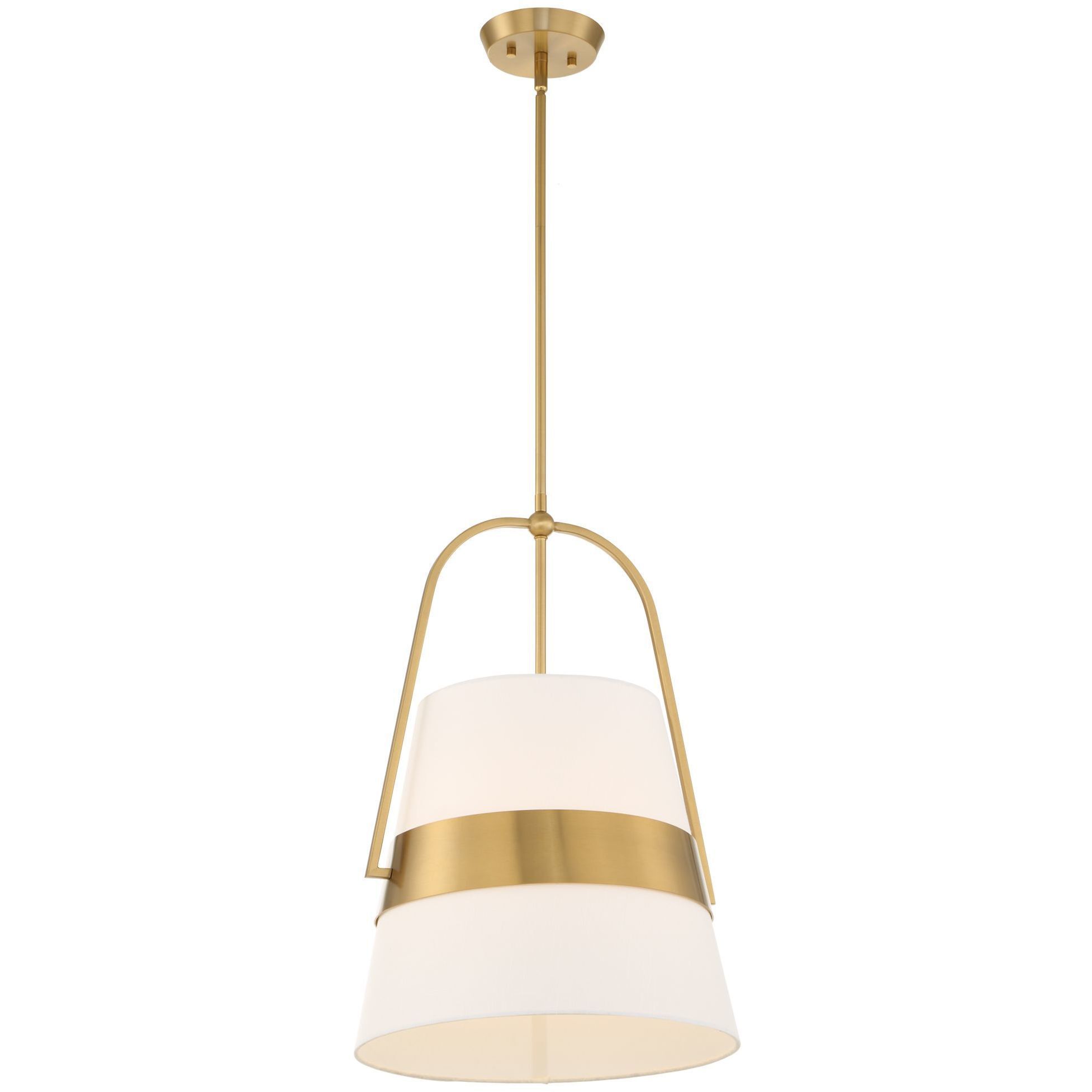 Harness 1 Light 15 inch Warm Brass Pendant Ceiling Light