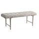 Imperial Light Gray and Satin Champagne Bench