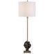 Fiori 36.75 inch 150 watt Dark Bronze and Espresso and Antique Brass Buffet Lamp Portable Light
