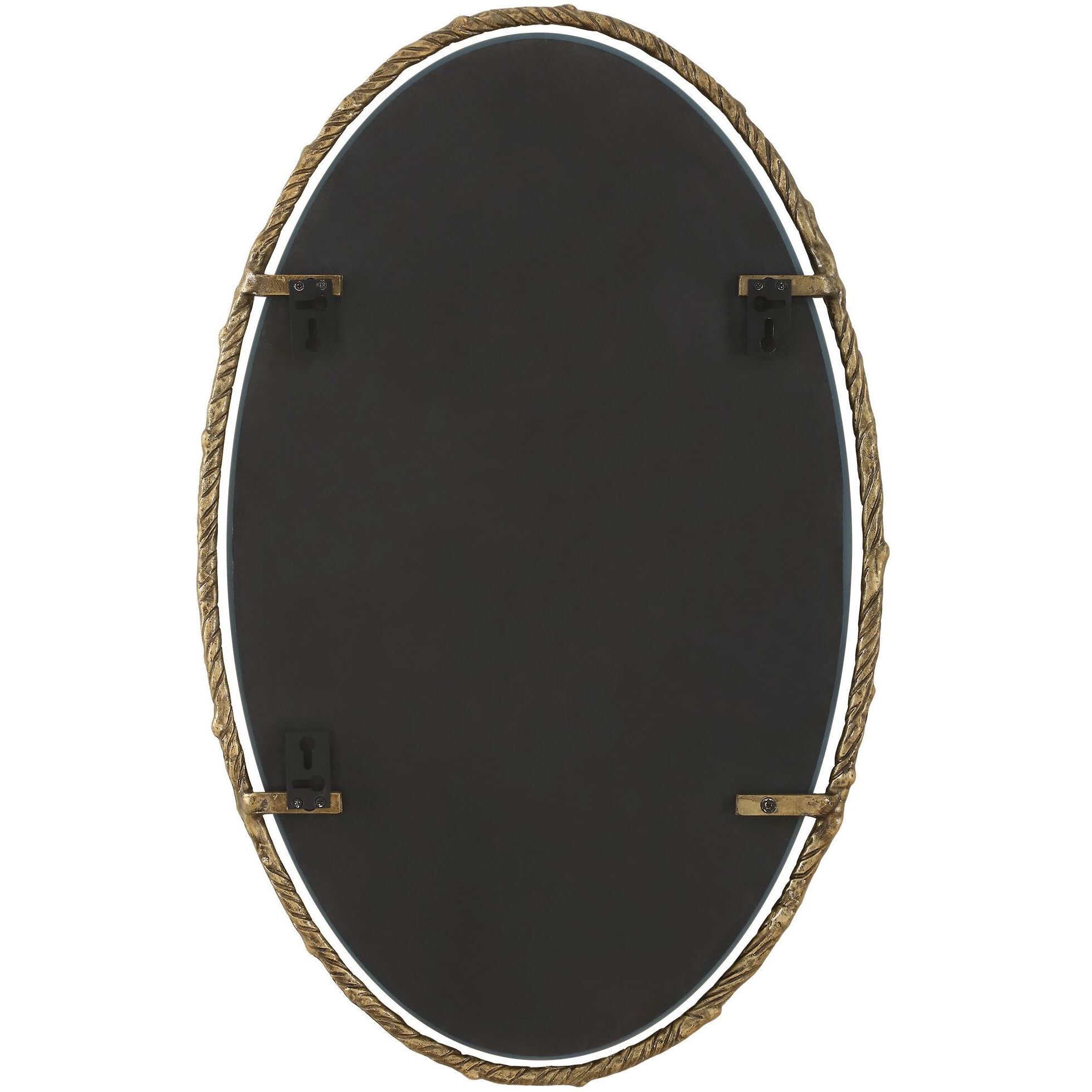 Twisted Branch 34 X 22 inch Antiqued Gold Mirror