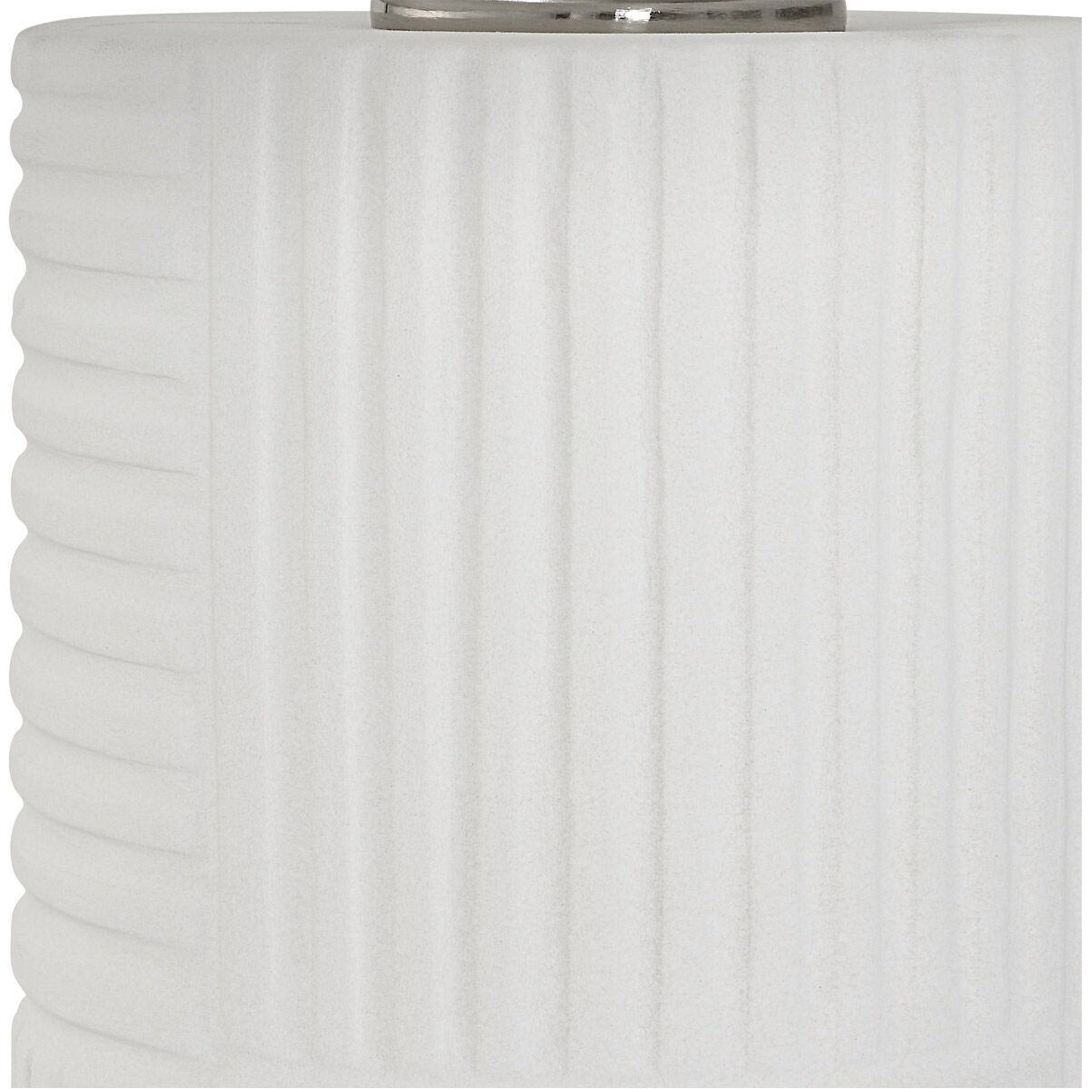 Patchwork 28 inch 150.00 watt Satin White Glaze and Brushed Nickel Table Lamp Portable Light