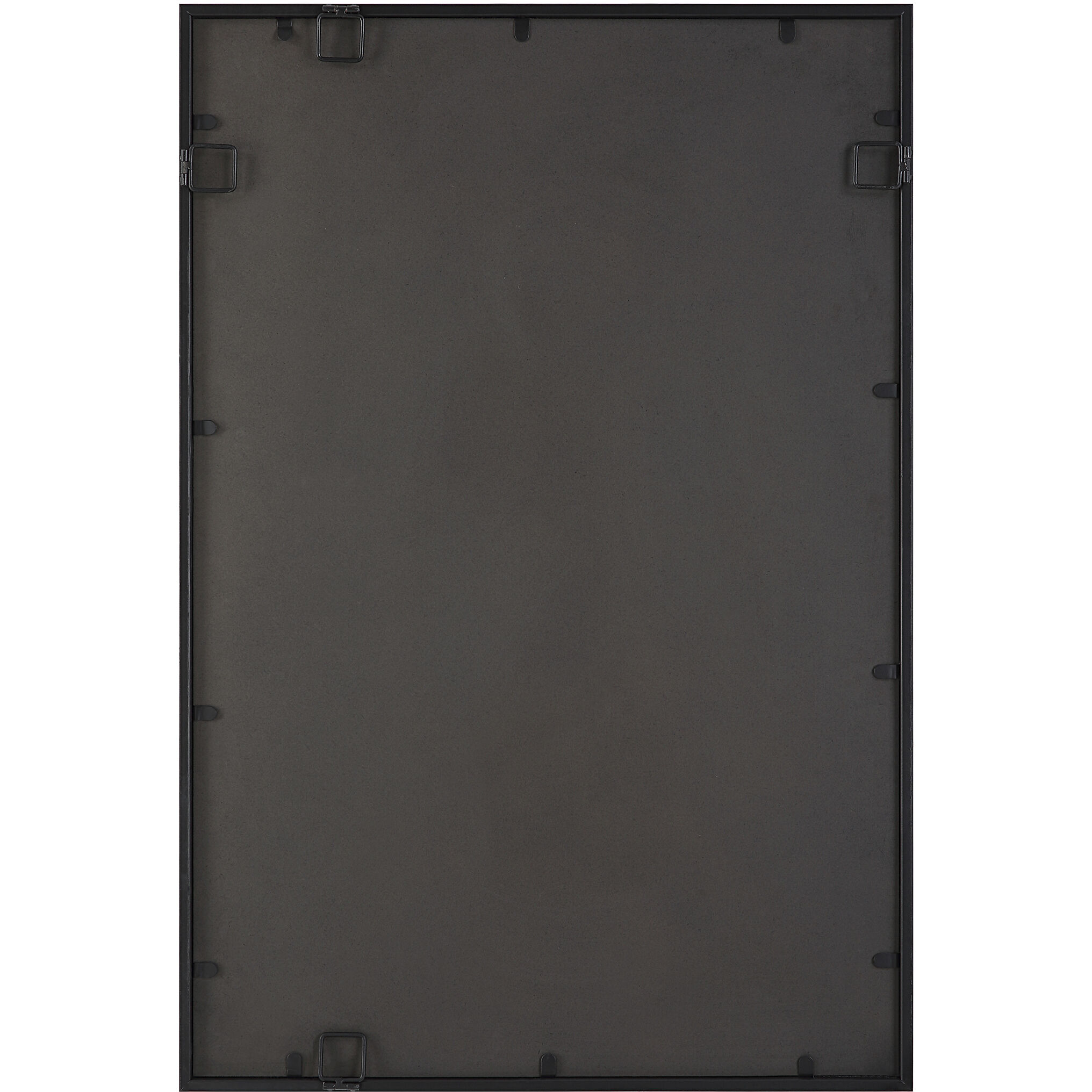 Benedo 35.88 X 24 inch Matte Black with Plated Brass Vanity Mirror