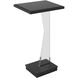 Angle 22.75 X 12.5 inch Black Mirror and Black Accent Table