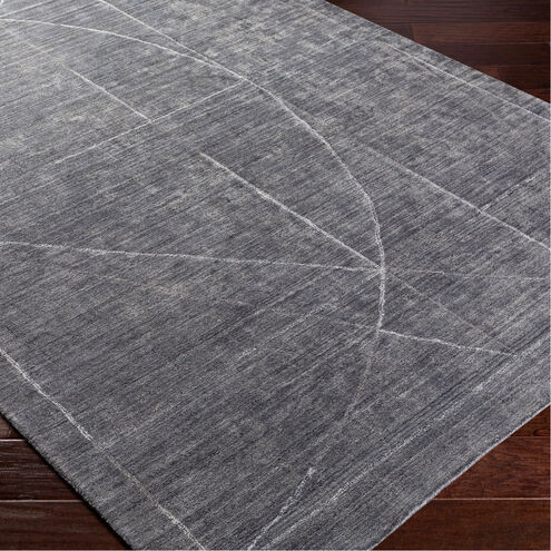 Costilla 108 X 72 inch Gray and Charcoal Tones with White Rug, 6ft x 9ft