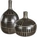 Graphite 13.5 X 7.75 inch Vases, Set of 2
