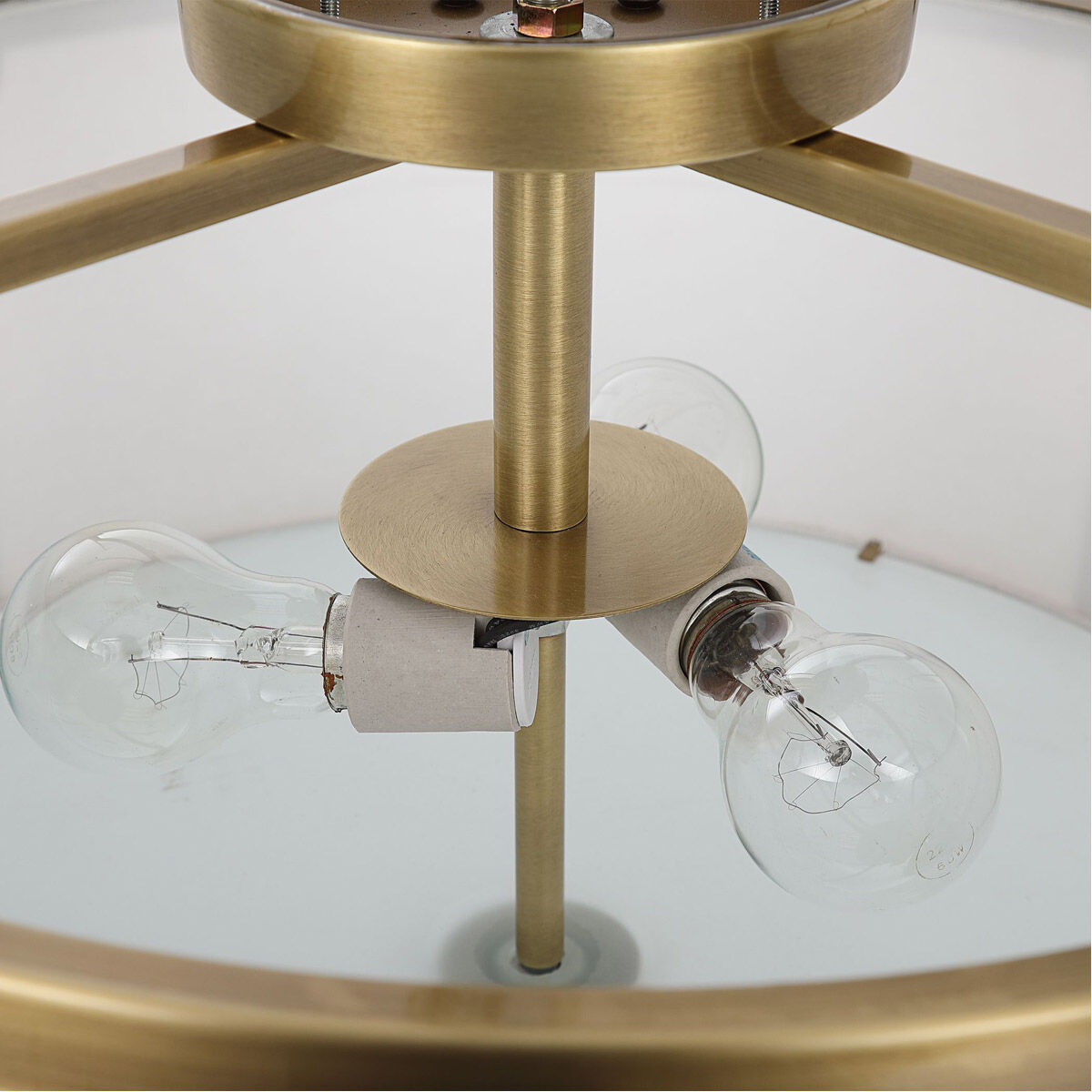 Colfax 3 Light 21 inch Antique Brass Semi Flush Mount Ceiling Light