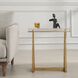 Midas 24 X 24 inch Antique Gold and Crystal Accent Table