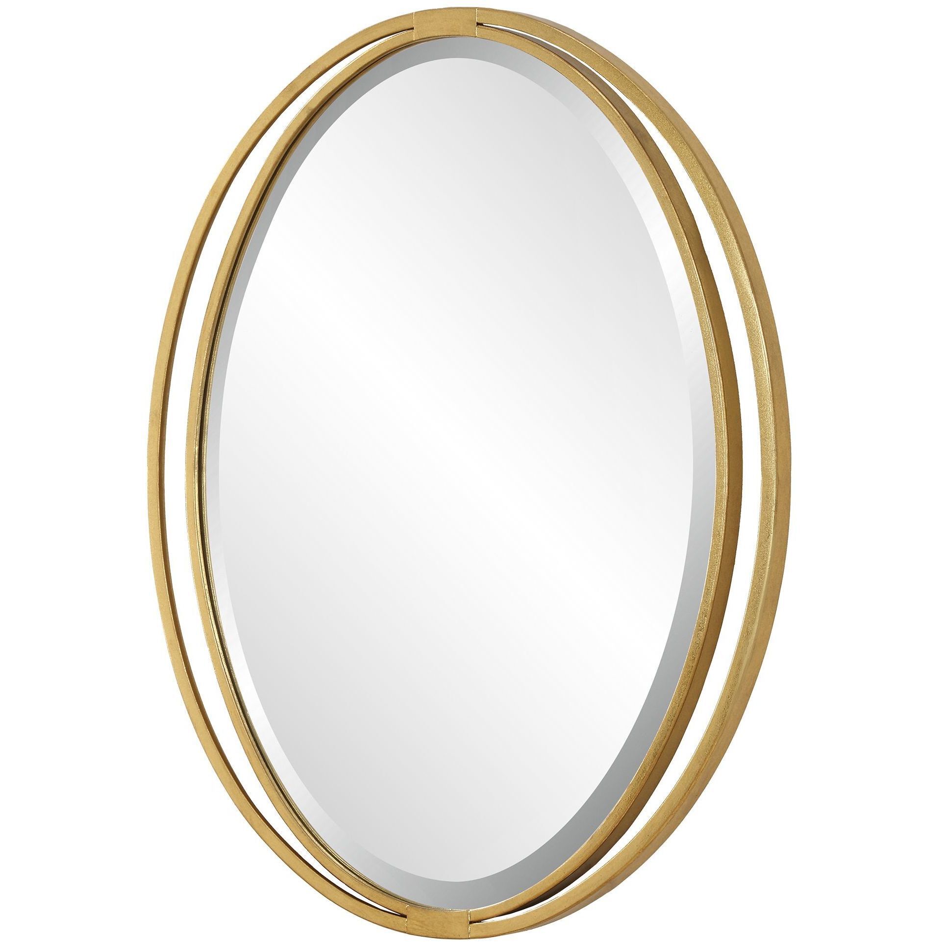 Rhodes 31.88 X 24.25 inch Antiqued Metallic Gold Leaf Mirror