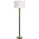 Keros 62 inch 150 watt Dark Oak and Brass Floor Lamp Portable Light
