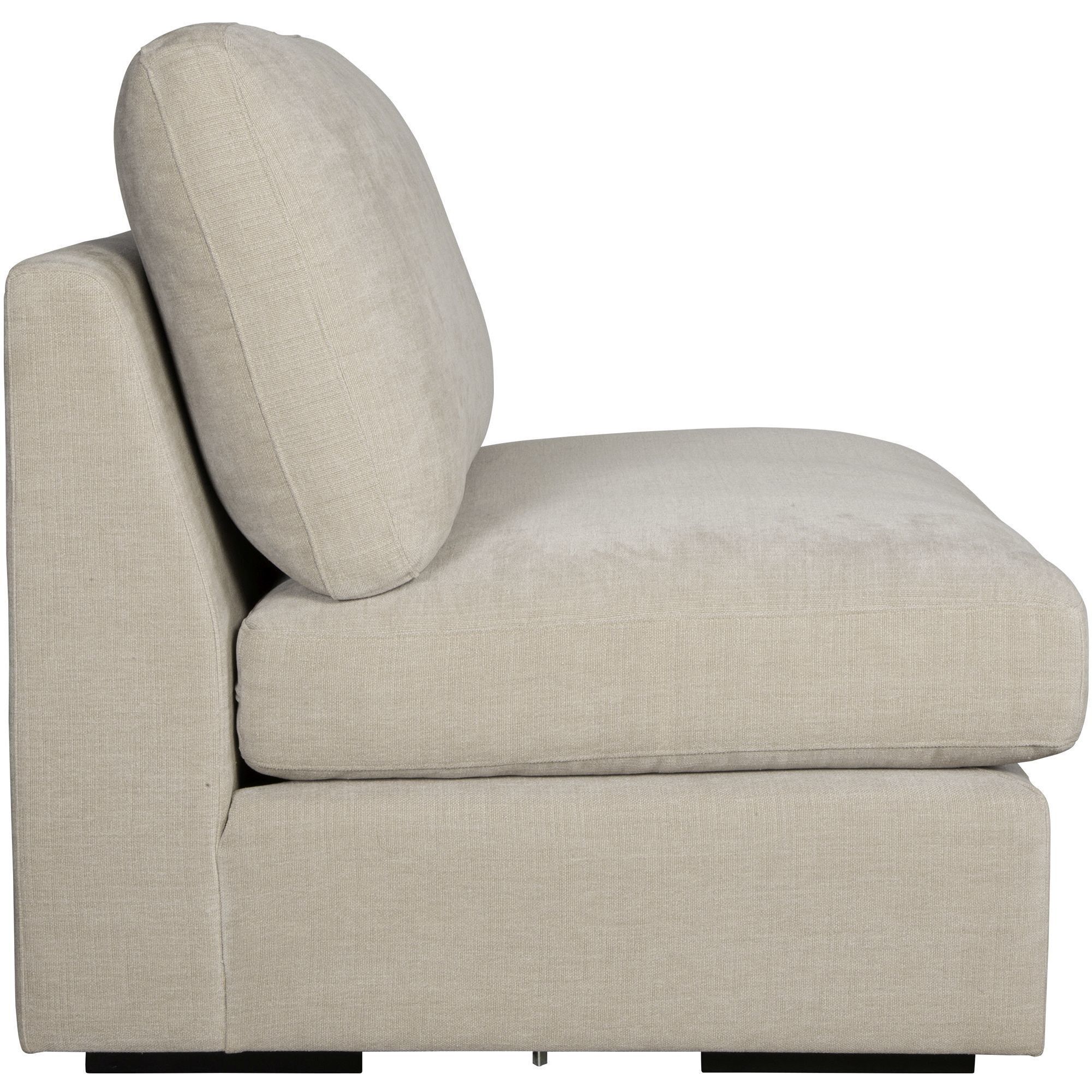 Refuge Light Sand Polyester Sofa, Armless