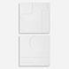 Contours White Wall Decor, Set of 2