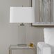 Genevieve 28.75 inch 150 watt Antque Brass and Crystal Table Lamp Portable Light