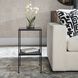 Sherwood 25 X 13 inch Matte Black with Black Honed Marble Accent Table