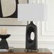 Void 30 inch 150 watt Matte Black Glaze and Brass Table Lamp Portable Light