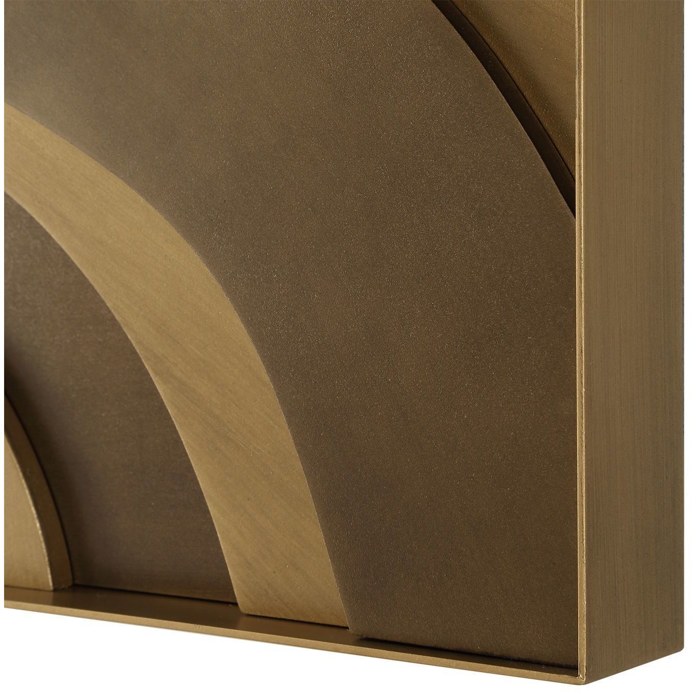 Golden Terrain Antique Gold and Bronze with Antique Brass Wooden Wall Decor, Set of 2