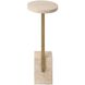 Feranno 22 X 12 inch Travertine and Brass Accent Table