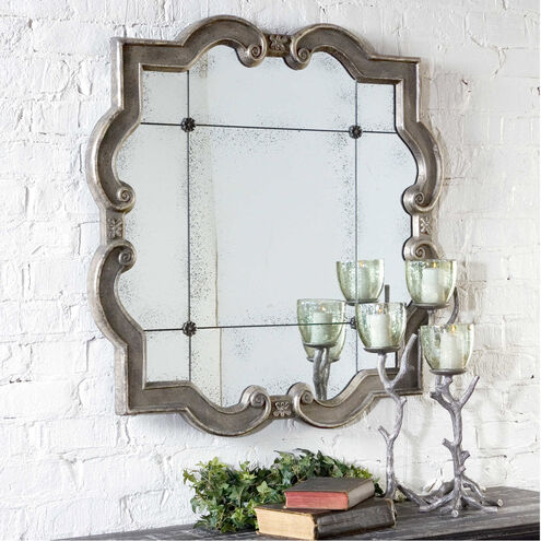 Prisca 65 X 65 inch Distressed Silver Wall Mirror