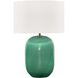 Hollis 28.25 inch 150 watt Teal Glaze and Antique Gold Table Lamp Portable Light