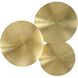Cymbalic Brass Wall Art, Set of 3