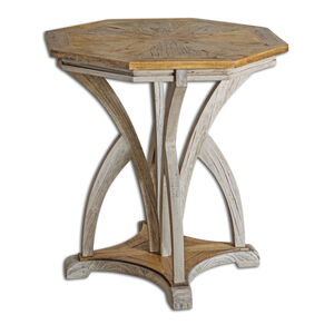 Ranen 28 X 26.12 inch Aged White Accent Table