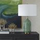 Bixby 24.5 inch 150.00 watt Hunter Green Glaze and Antique Brass Table Lamp Portable Light