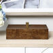 Burl Haven 15 inch Burl Veneer and Antique Brass Box
