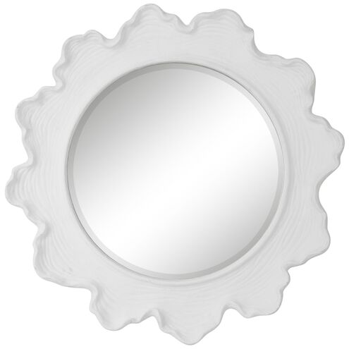 Sea Coral 34 X 34 inch Matte White Mirror