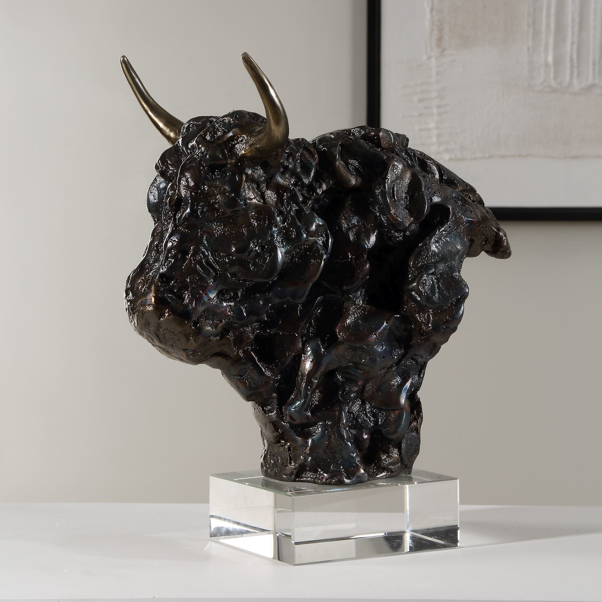 Bison 13.25 X 11 inch Sculpture