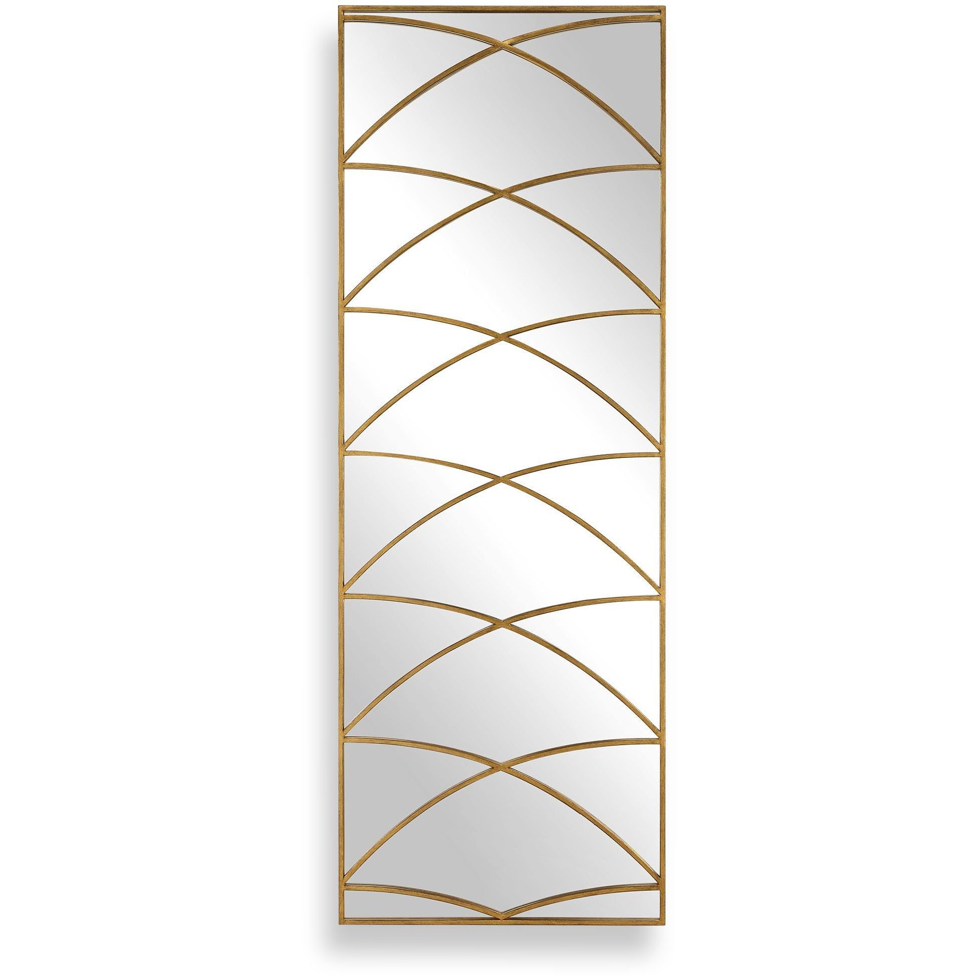Crossed Up 70 X 25 inch Antique Gold Full Length Mirror