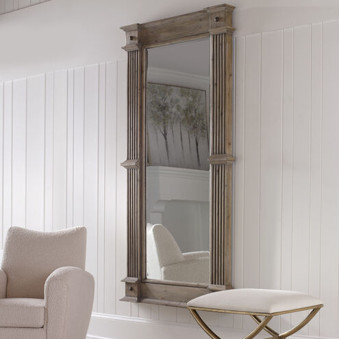 McAllister 81 X 40 inch Natural Fir Wood with Wood Grain and Knotting Mirror