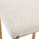 Midas 26 inch Textured Antique Gold and Driftwood Toned Polyester Counter Stool