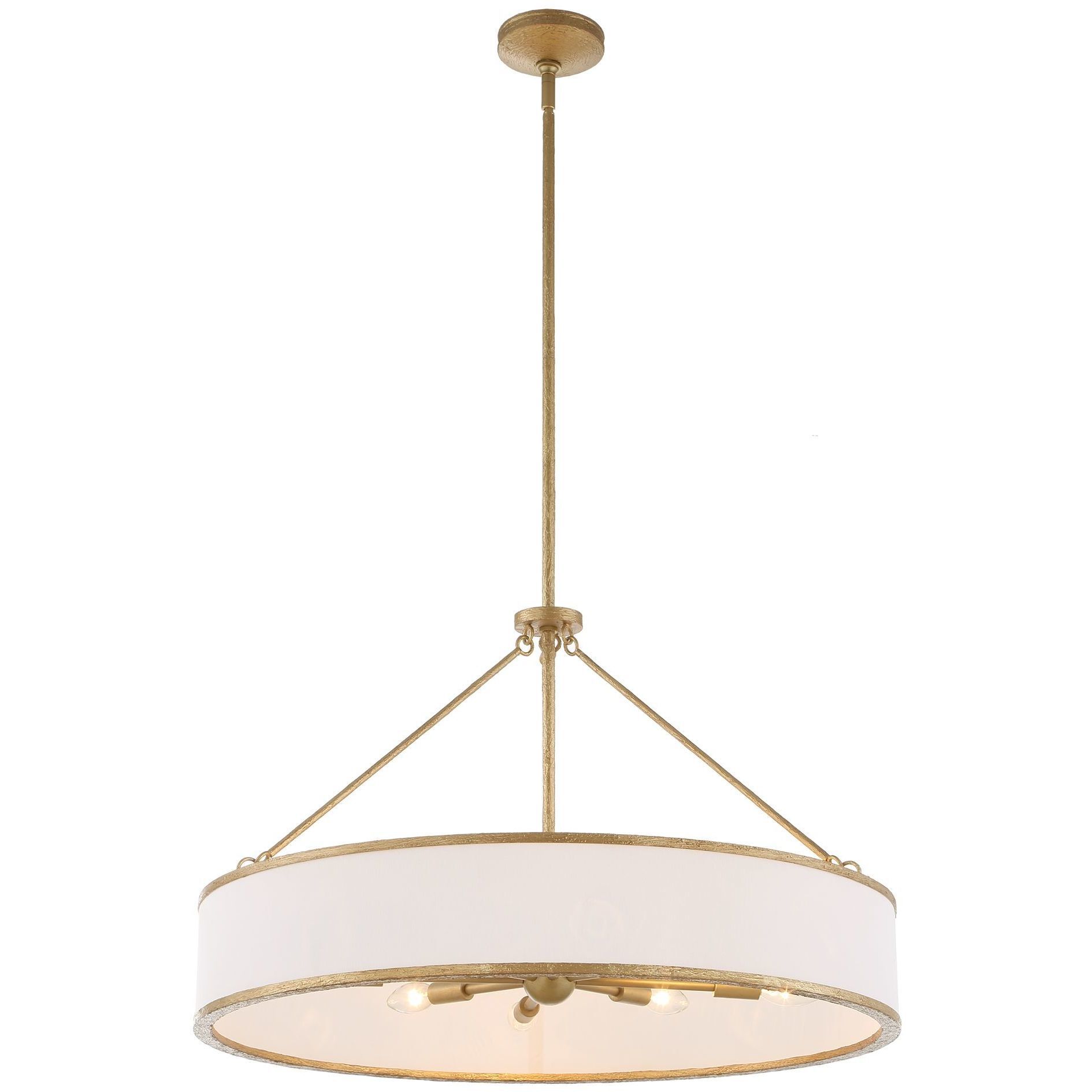 Algiers 8 Light 30 inch Textured Soft Gold Pendant Ceiling Light
