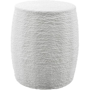 Resort 19 inch Braided Straw Wrap in White Accent Stool