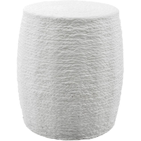 Resort 19 inch Braided Straw Wrap in White Accent Stool
