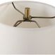 Indent 16.25 inch 60.00 watt Travertine and Antique Brass Accent Lamp Portable Light