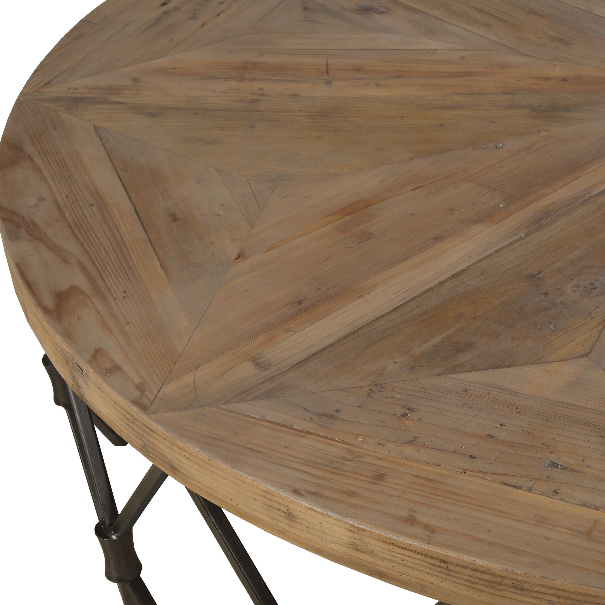 Chain Reaction 54 X 17 inch Reclaimed Wood and Aged Iron Coffee Table