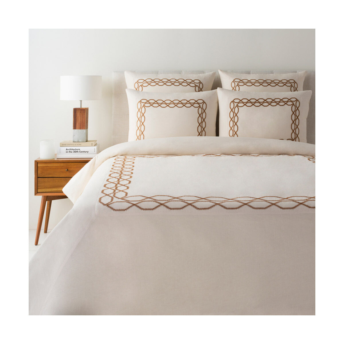 Afia Tan Duvet Set, King or CA King