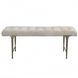 Imperial Light Gray and Satin Champagne Bench