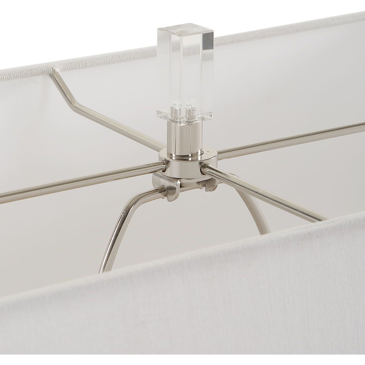 Mayme 37.5 inch 150 watt Matte White and Crystal Table Lamp Portable Light